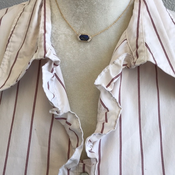 Chico’s Design pin stripped shirt - Picture 2 of 5
